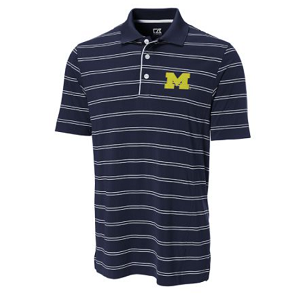 Michigan Wolverines CB DryTec Hawthorne Stripe - Navy Blue